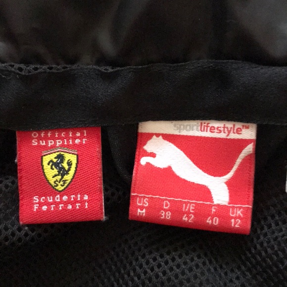 Ferrari bomber jacket puma black shiny crest on sleeve  EUC - Picture 8 of 11